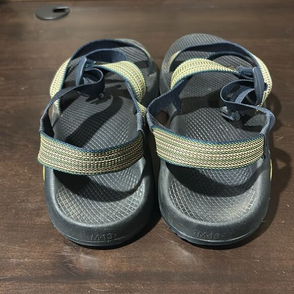 Chaco Yellow Green Adjustable Strap Z Classic Sandals Size 13 - Picture 6 of 8